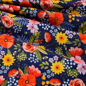 3 Wishes Fabrics - Buzzing Around the Garden: Garden Bloom