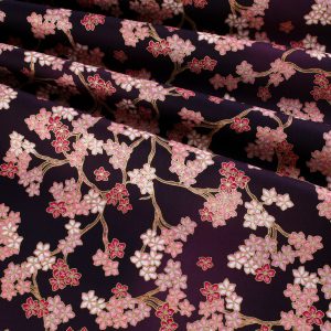 Robert Kaufman Fabrics - Imperial Collection: Graceful Cranes Blossom Branches
