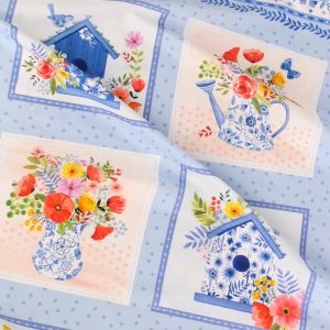 3 Wishes Fabrics - Buzzing Around the Garden Fabric Panel