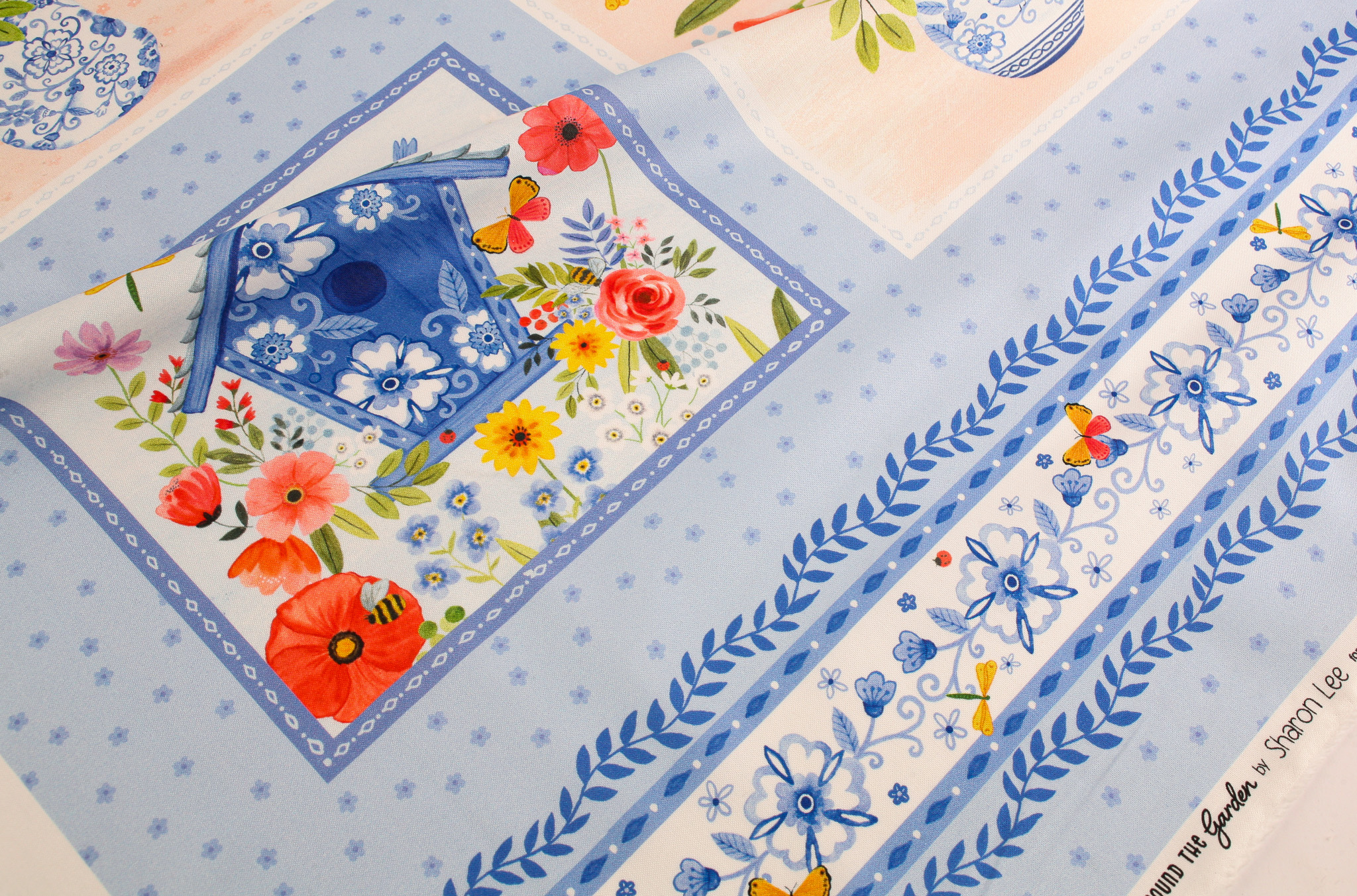 3 Wishes Fabrics - Buzzing Around the Garden Fabric Panel - Image 3