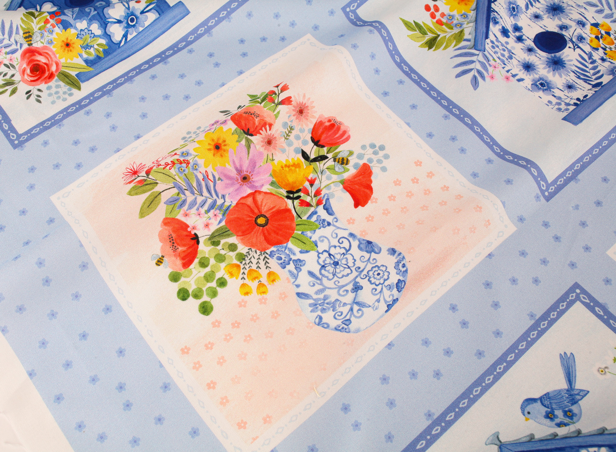 3 Wishes Fabrics - Buzzing Around the Garden Fabric Panel - Image 4