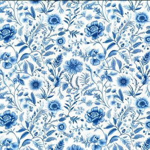 Soft Deluxe Canvas Cotton - Blue Floral