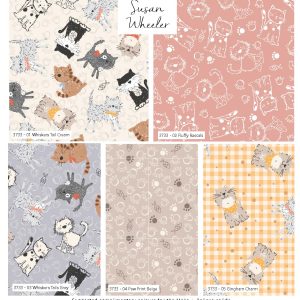 Craft Cotton Co. Purrfect Cats by Susan Wheeler - 5 Fat Quarter Pack