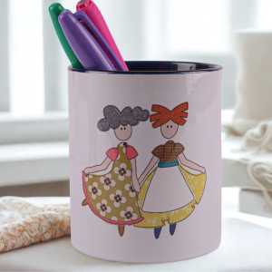 Ada and Pearl Pen Pot - The Girls -  Blue
