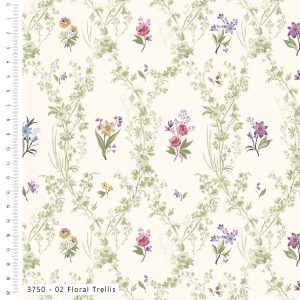 The V&A - Pressed in Time Organic Cotton: Floral Trellis