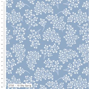 The V&A - Pressed in Time Organic Cotton: Sky Sprig