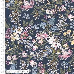 The V&A - Pressed in Time Organic Cotton: Dusk Petals