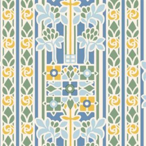 NEW Liberty Fabrics Palace Garden Collection - Stately Garden Mustard and Blue