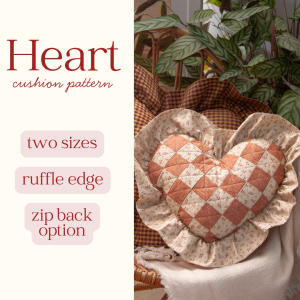 Heart Cushion Sewing Pattern - PDF Download