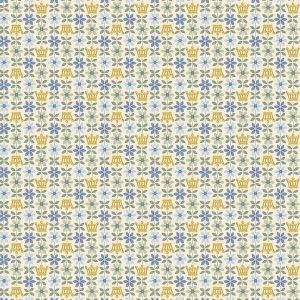 NEW Liberty Fabrics Palace Garden Collection - Royal Posies Mustard and Blue