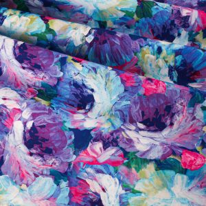 Robert Kaufman Fabrics - Painterley Petals Valley - Heliotrope