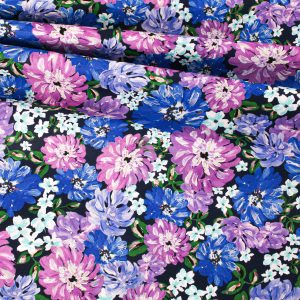 Robert Kaufman Fabrics - Painterley Petals Valley - Wineberry