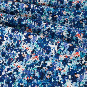 Robert Kaufman Fabrics - Painterley Petals Valley - Cerulean