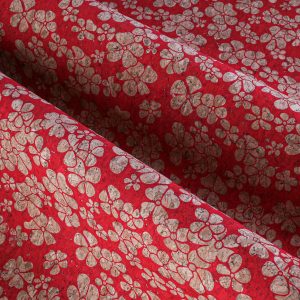 Cork Fabric - Red Floral - 0.5m piece