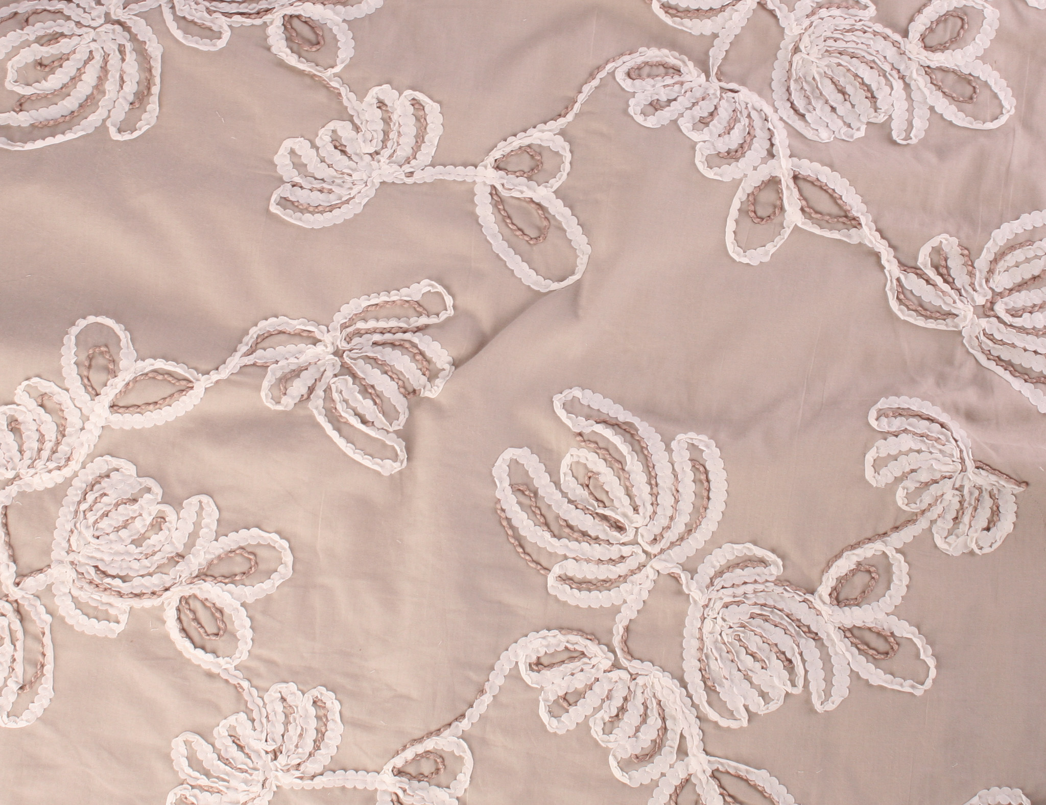 Willow Rope Embroidered Cotton – Grey Taupe - Image 2