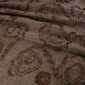 Deadstock Embroidered Tweed – Brown