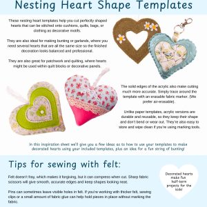 Acrylic Heart Nesting Templates Inspiration Sheet - Paper Copy
