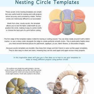 Acrylic Circle Nesting Templates Inspiration Sheet - Paper Copy