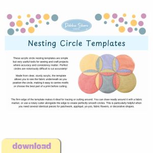 Acrylic Circle Nesting Templates Inspiration Sheet - Download