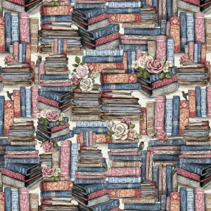 Camelot Fabrics - Tea and Poetry Collection - Book Corner