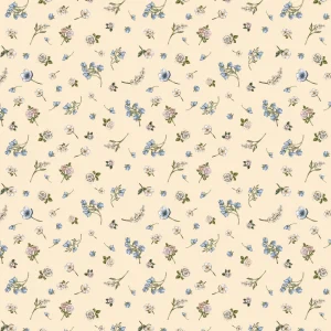 Camelot Fabrics - Tea and Poetry Collection - Cream Floral