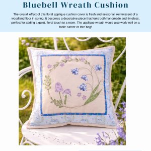 Bluebell Wreath Cushion Cover - Paper Copy