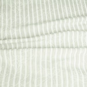 Linen Look Embroidered - Sage