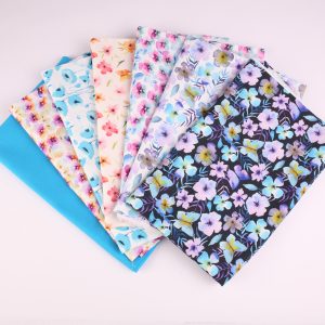 Debbie Shore Watercolour Flowers 0.5m Fabric Bundle - Six Fabrics Plus FREE Plain