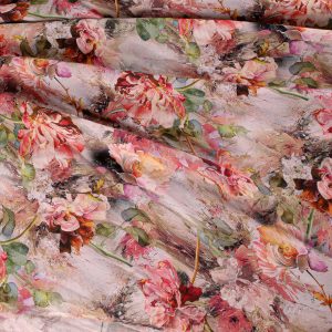 Watercolour Flowers Viscose