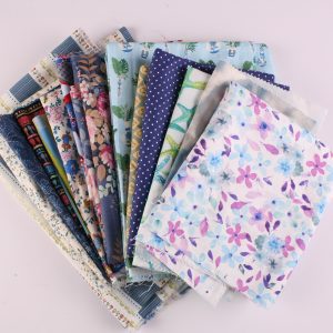 500g End of Bolt 'Scrap Fabric' Bundle - Blue