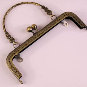 8" Bag Frame With Handle - Bronze