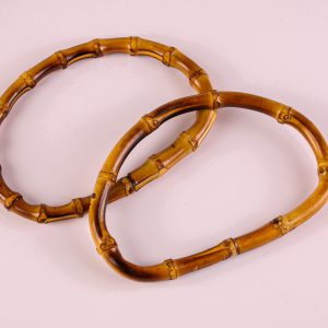 Bamboo effect hoop bag handle