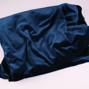 EOB Petrol Blue Stretch Velour - 2.5m Piece