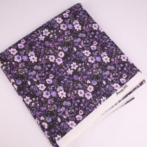 EOB Purple Floral Quilting Cotton - 1m piece