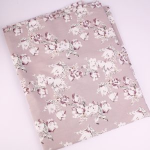 EOB Taupe Floral Cotton Lawn - 2m Piece