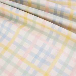 Mindy Linen Mix - Pastel Plaid