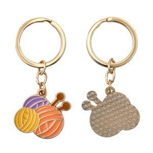 Metal Key Ring - Balls of Yarn