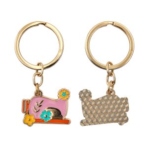 Metal Key Ring - Sewing Machine