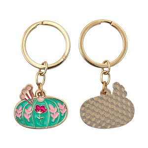 Metal Key Ring - Turquoise Pin Cushion