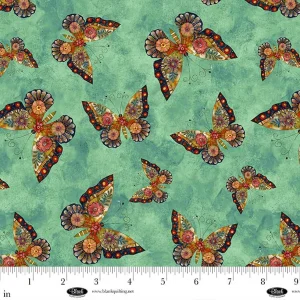 Blank Quilting - Enchanted Canopy: Butterflies Teal
