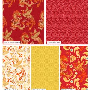 Make + Believe Fabrics - Dragon and Phoenix Dance 5 Fat Quarter Pack