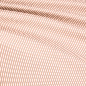 Candy Stripe Cotton Poplin - Beige
