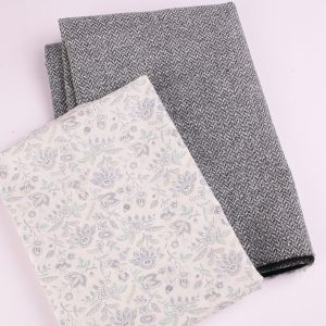 Perfect Pairs! 2 x Fat Quarter Pack - Orkney Tweed Grey plus Maywood Studio Floral