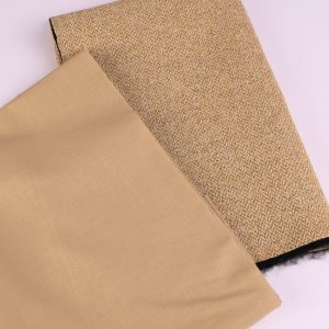 Perfect Pairs! 2 x Fat Quarter Pack - Orkney Tweed Mustard plus Caramel Cotton