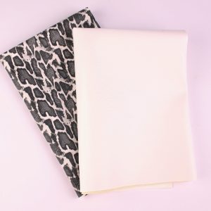 Perfect Pairs! 2 x Fat Quarter Pack - Black and White Snake Laminate with White Snake Laminate