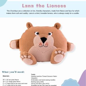 The Chumleys! - Lana the Lioness - Paper Pattern and Instructions