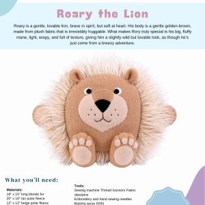 The Chumleys! - Roary the Lion - Paper Pattern and Instructions