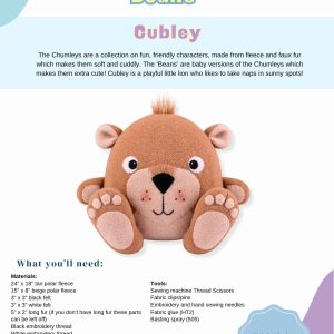 The Chumleys! - Cubley Bean - Paper Pattern and Instructions