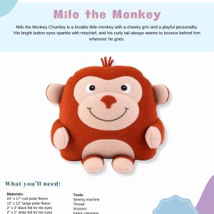 The Chumleys! - Milo the Monkey - Paper Pattern and Instructions