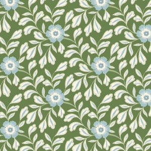 Cloud 9 Fabrics Organic Cotton - Summer Garden Whispers Green